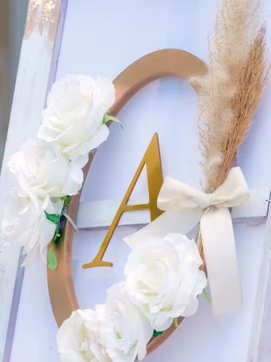 Modern & Stylish Christening with Pampas Grass