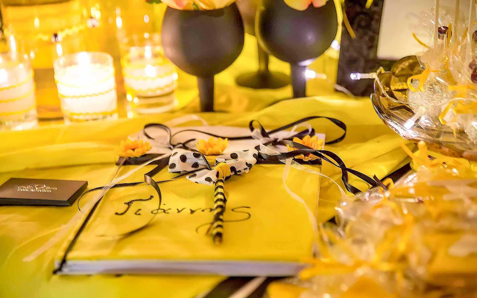 Christening-Personalized-Memory-Book-In-Yellow-And-Black-by-Diamond-Events