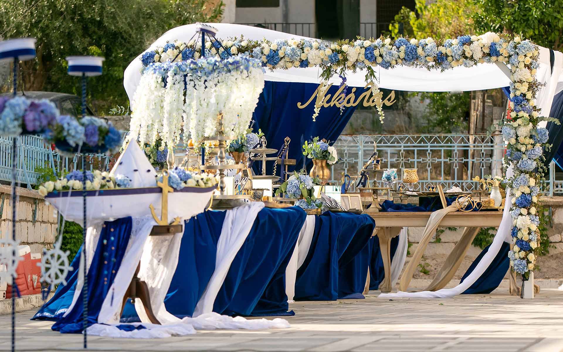 baptism desserts selection in a mandap