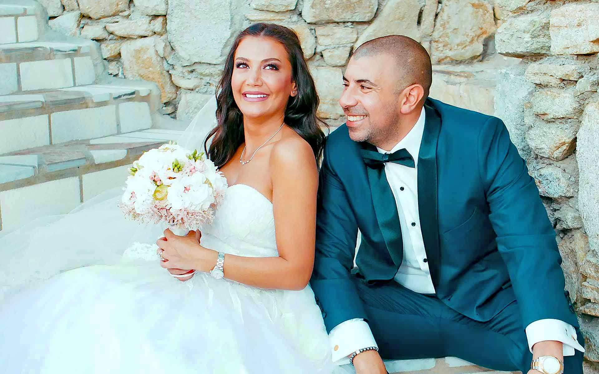 A-Beautiful-Lebanese-Bride-With-Her-Bouquet-by-Diamond-Events-Wedding-Event