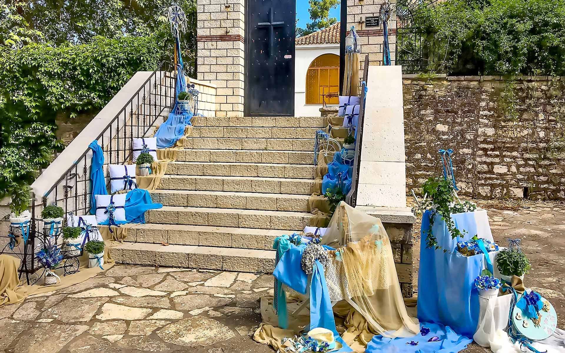 Bicycle-Themed-Baby-Christening-Church-Decoration