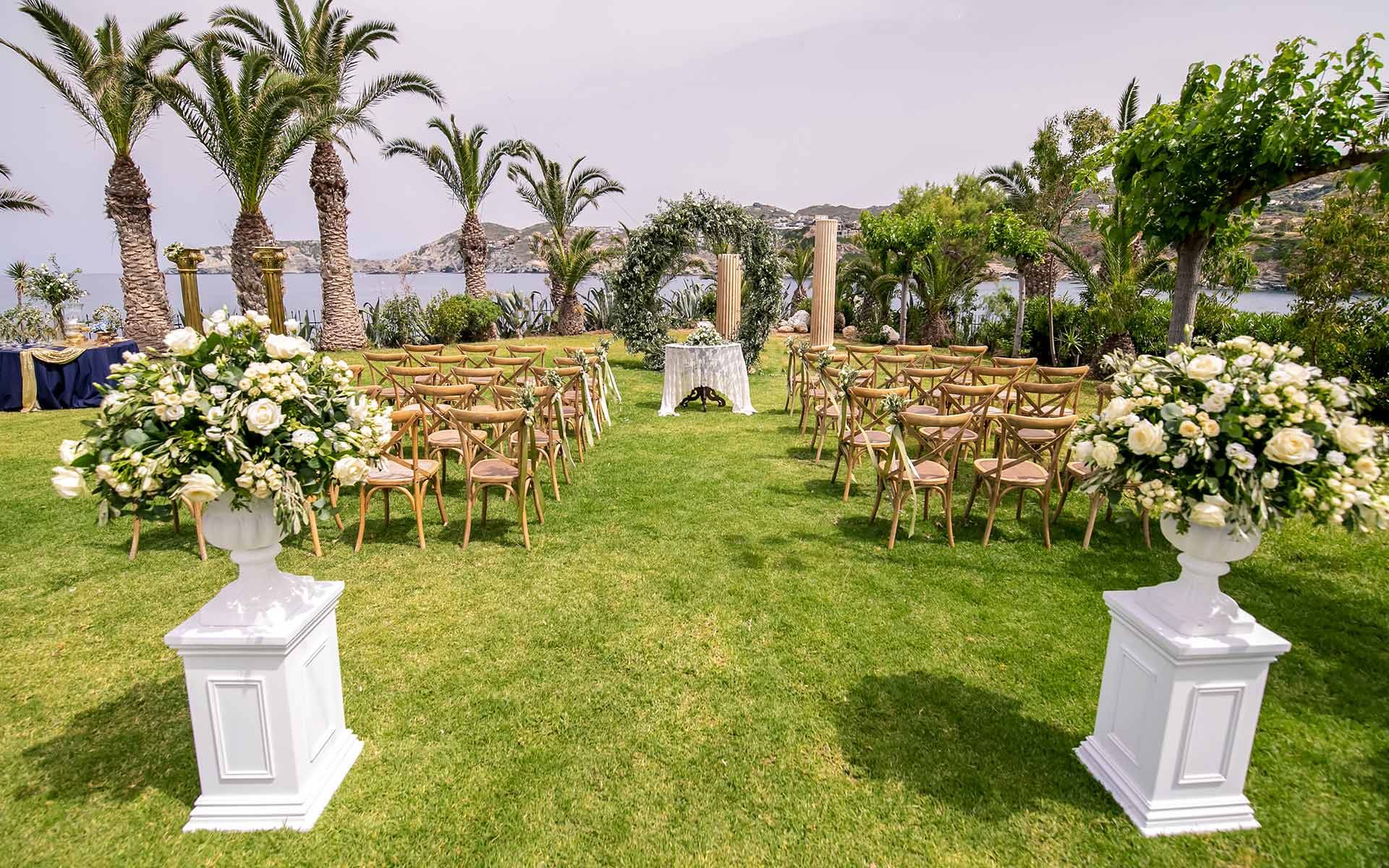 Luxury-Ceremony-Decoration-with-Olive-Leaves-in-Capsis-Elite-Resort-Crete