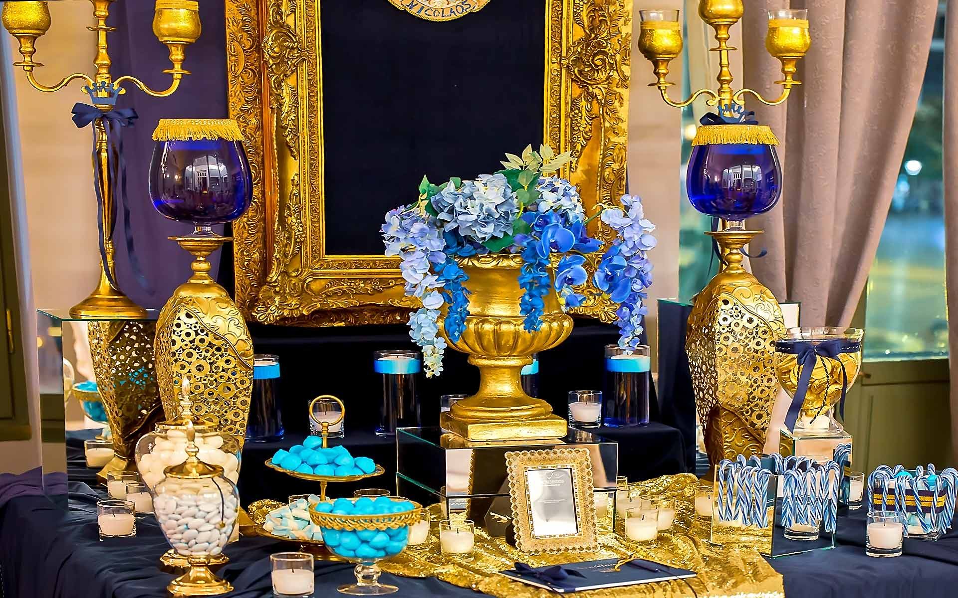 Gold-and-Blue-Guest-Book-Table-Sign-Christening-Baptism