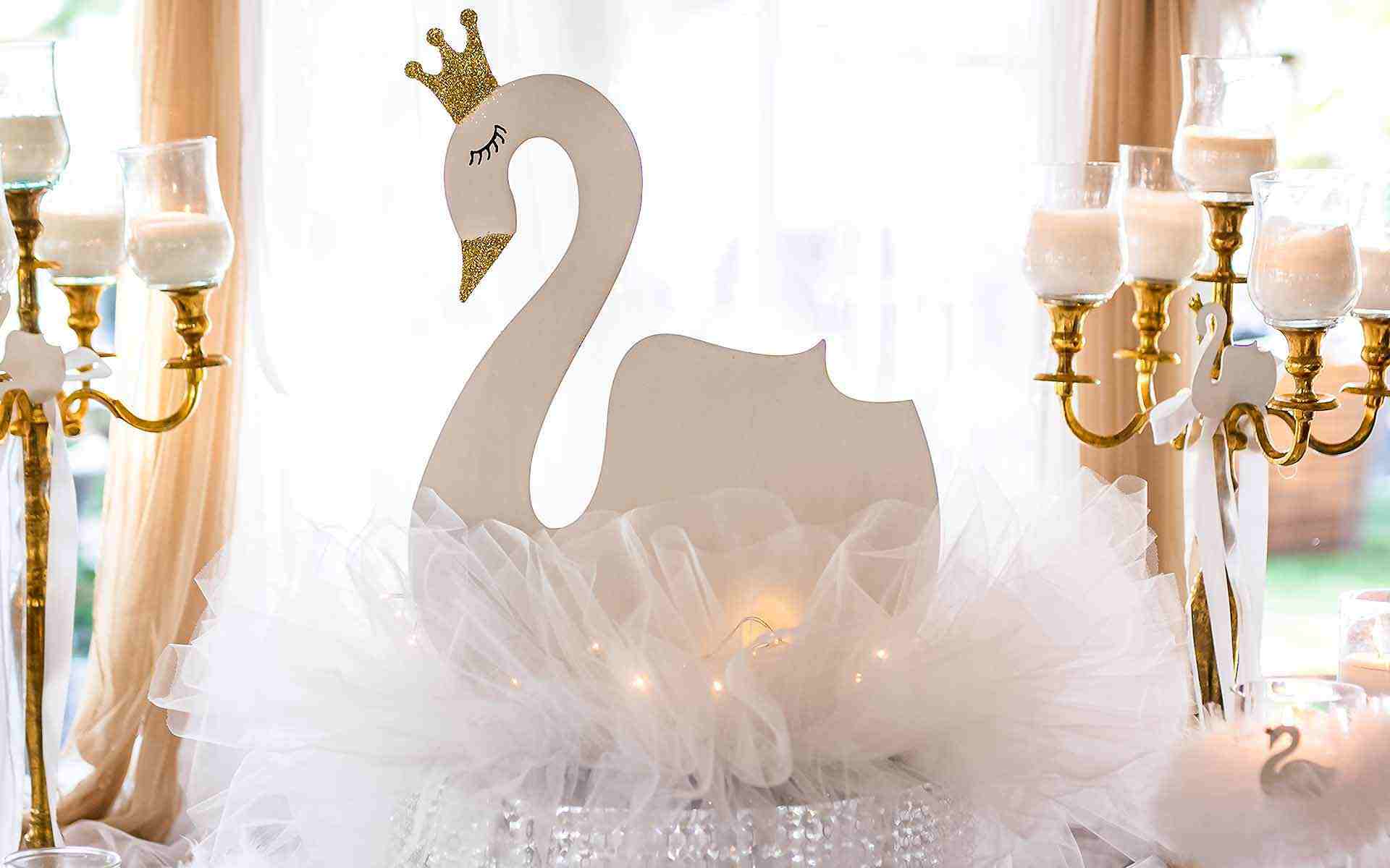 Swan theme christening