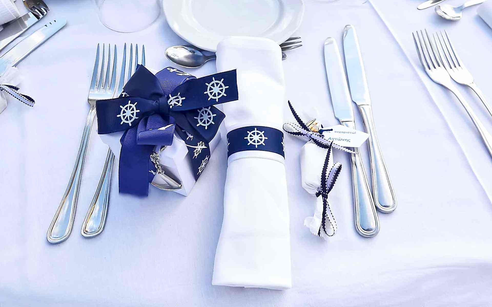 Sugared-Almonds-And-Tie-Towel-With-White-Anchors-by-Diamond-Events-christening