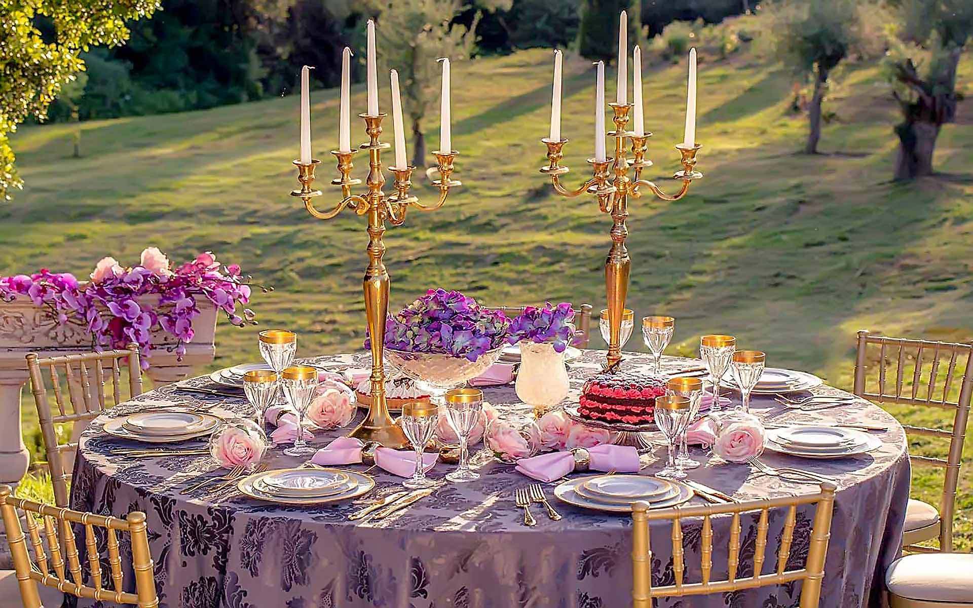 Elegant Rustic Wedding Theme In Purple Tones by Rogdaki Events Trademark