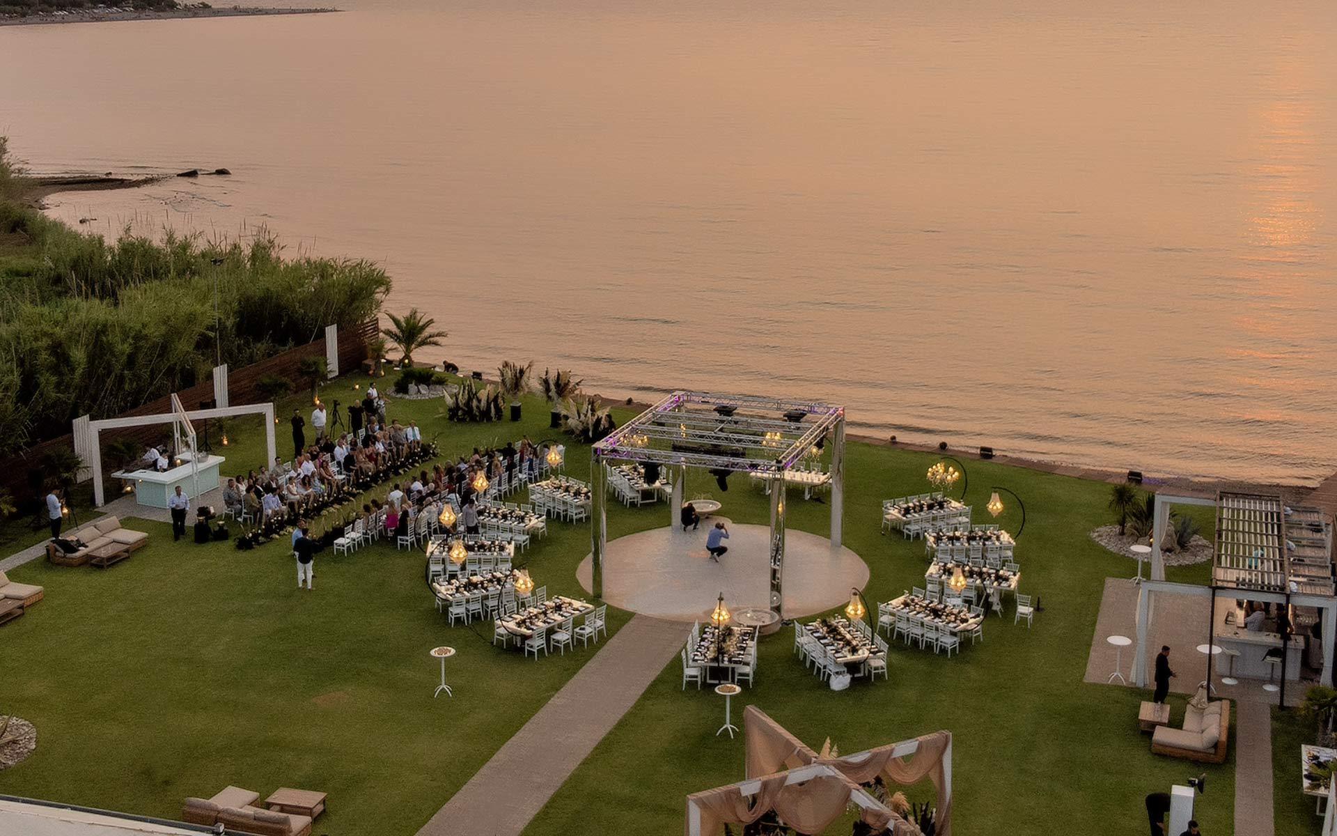 Omega yacht club wedding venue - set up by Rogdaki Events- Luxury Wedding & Event Planning Services in Greece