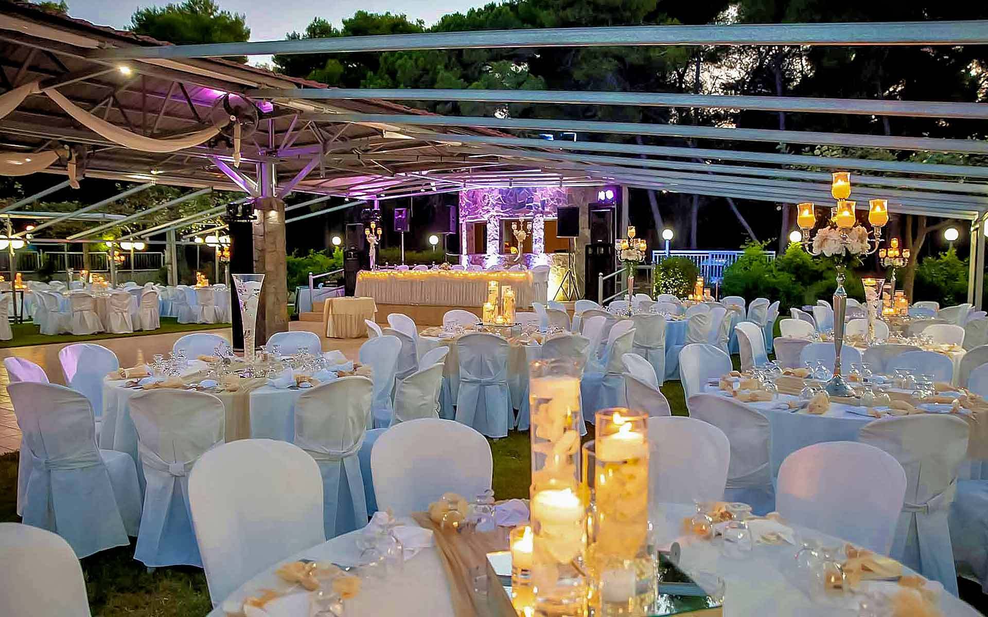 Paradise wedding reception venue in Lappa Achaias decorated by Rogdaki Events Trademark