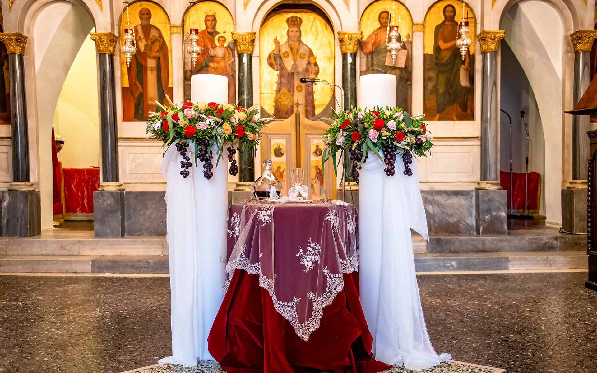 Custom-Made-Byzantine-Style-Orthodox-Wedding-with-fruit-candles