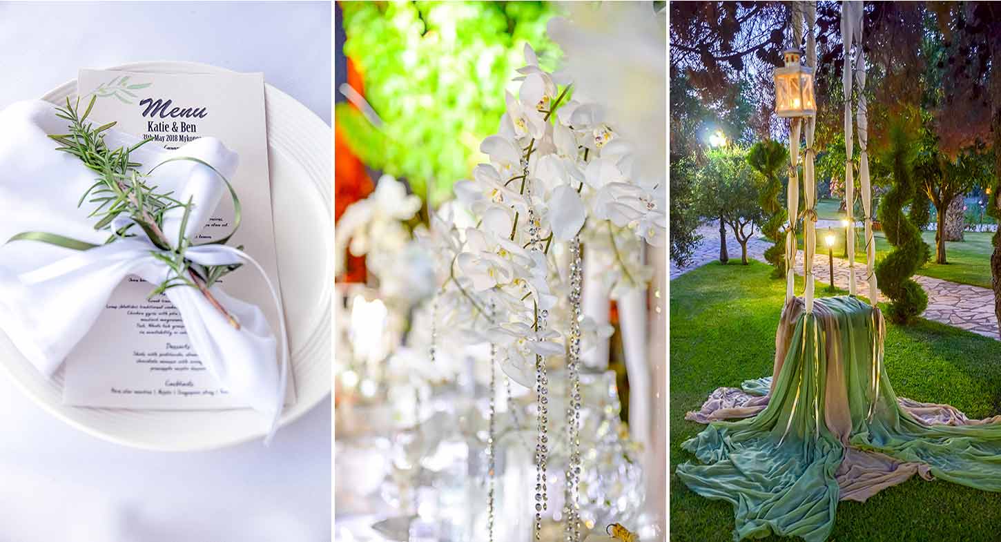 details for the perfect wedding set up