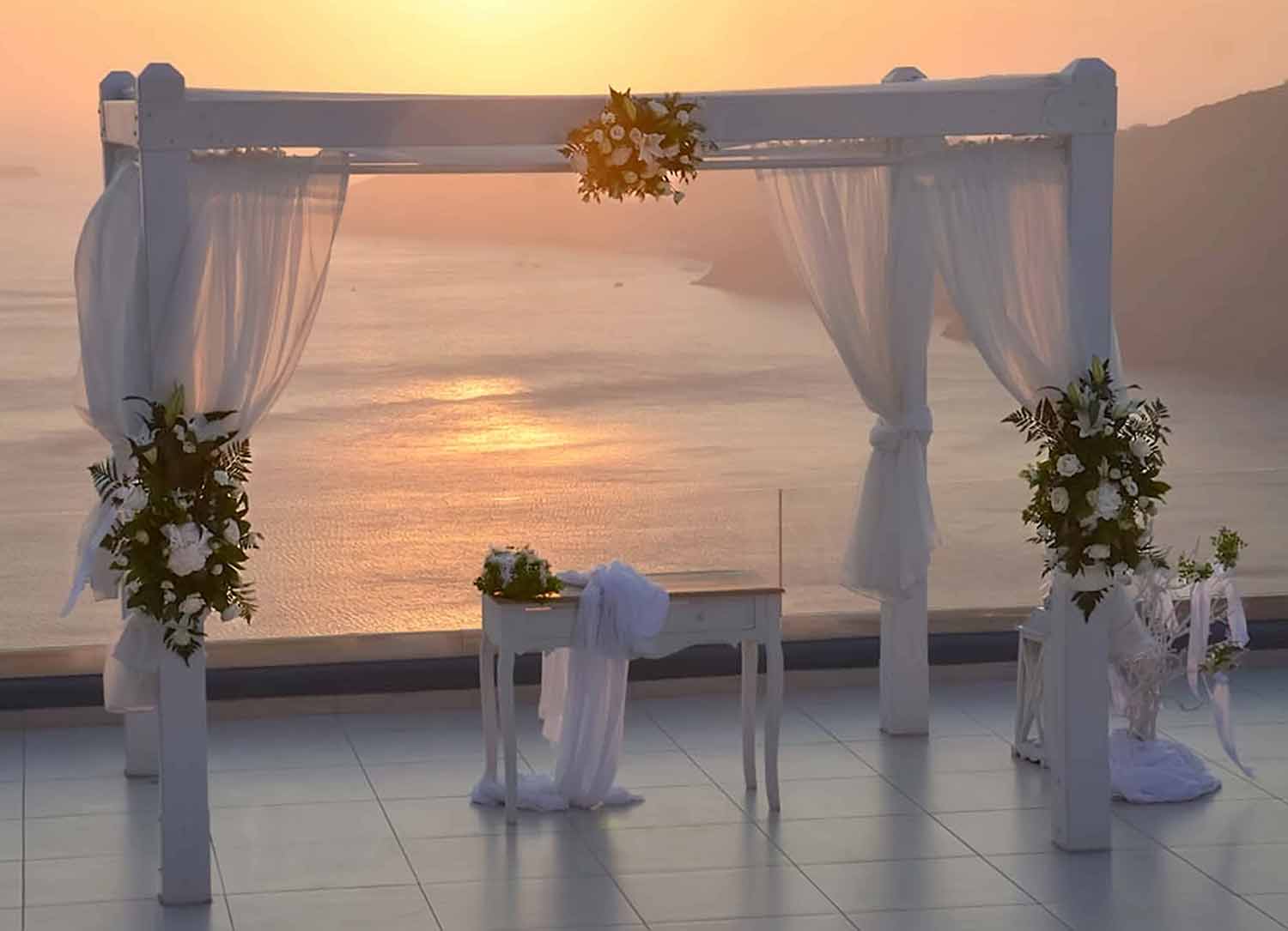 Diamond Events Santorini Wedding at Le Ciel amazing sunset view