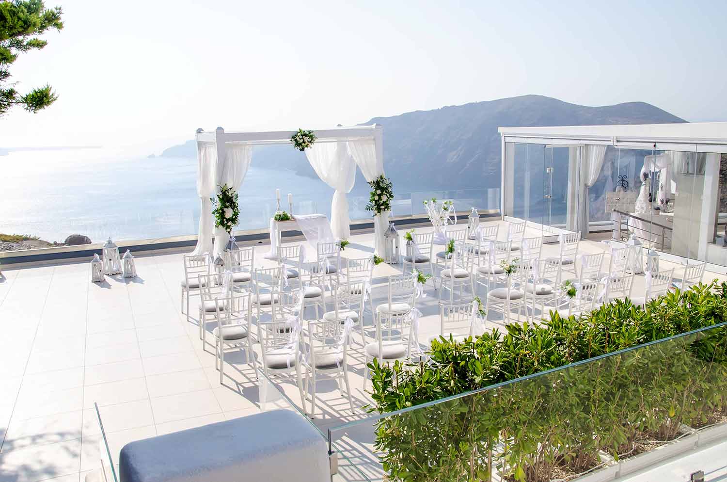 Diamond Events Santorini Wedding at Le Ciel reception venue in Oia