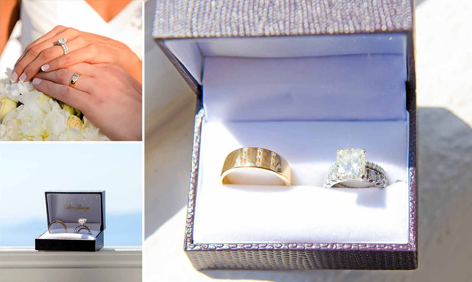 Diamond Events Santorini Wedding at Le Ciel ring gold