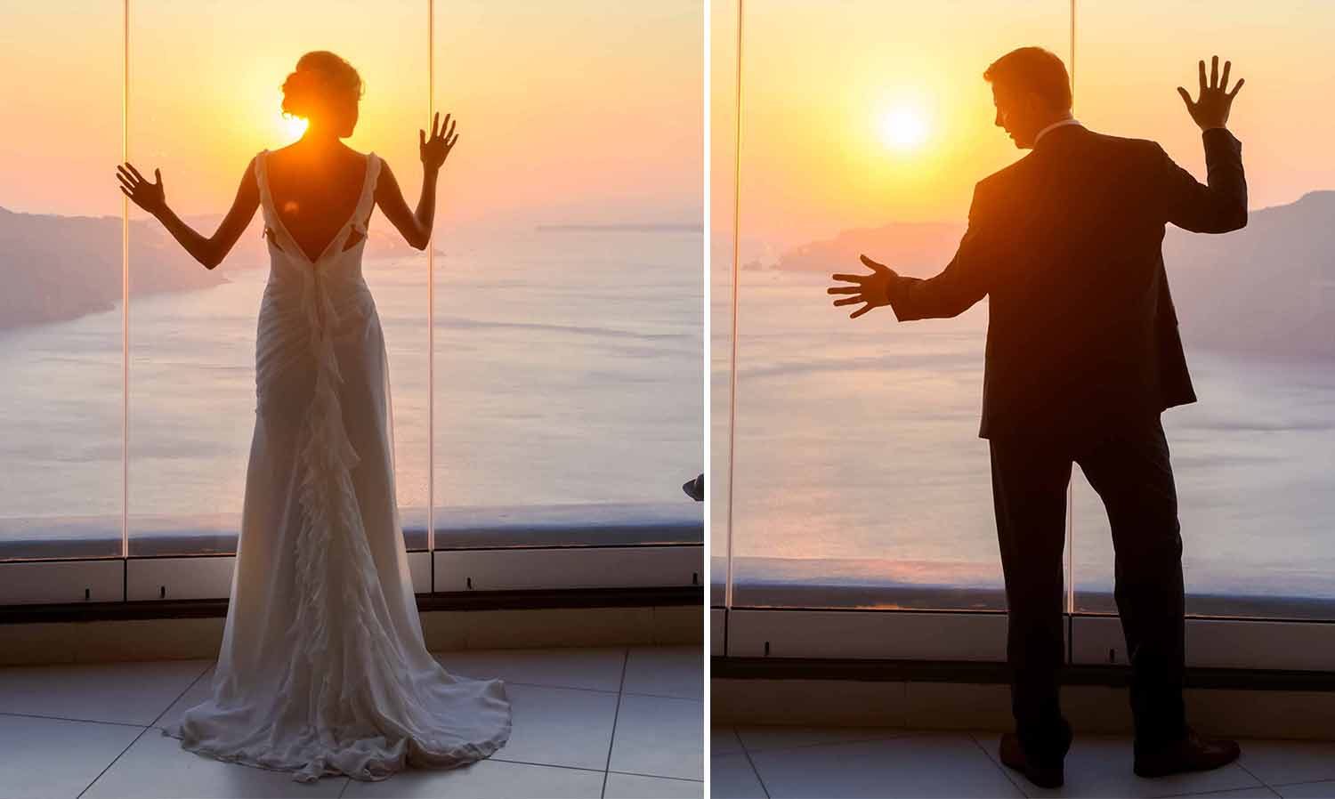 Diamond Events Santorini Wedding at Le Ciel sunset