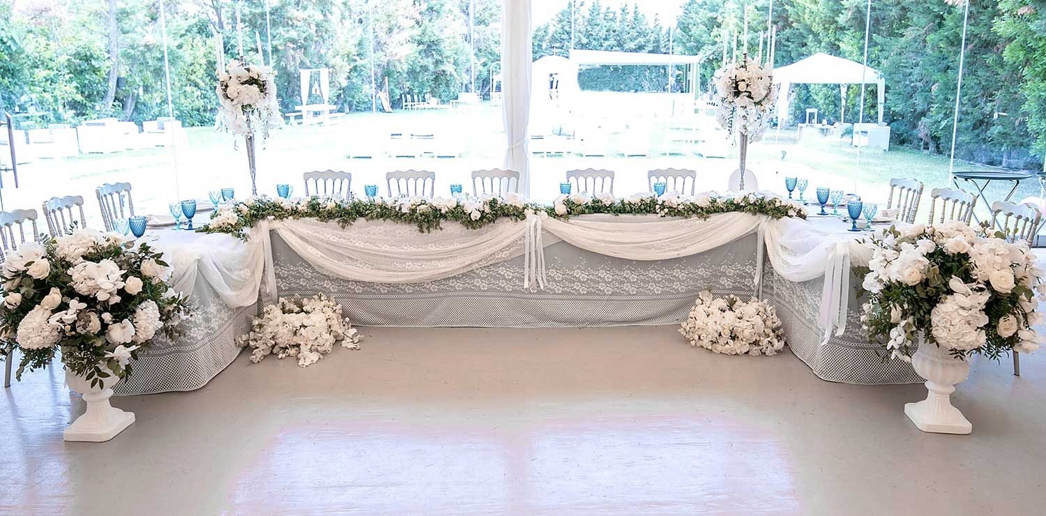 Head table at ktima erofili at tatoi Athens by Diamond Events wedding events