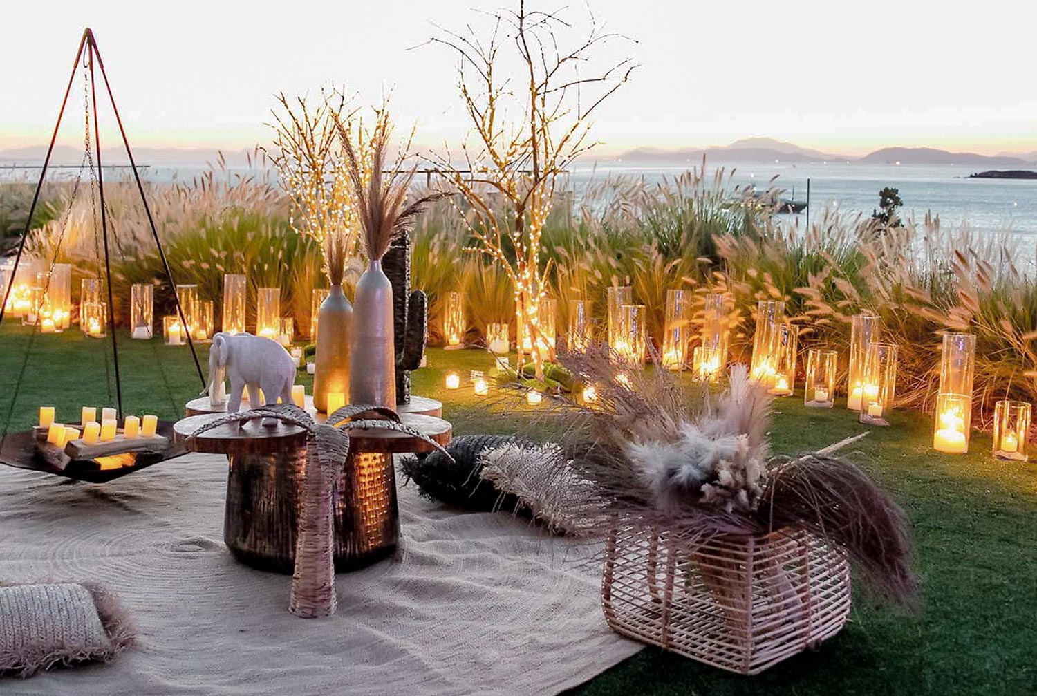 Tropical theme baby shower party for Dimitris with many candles by Rogdaki Events