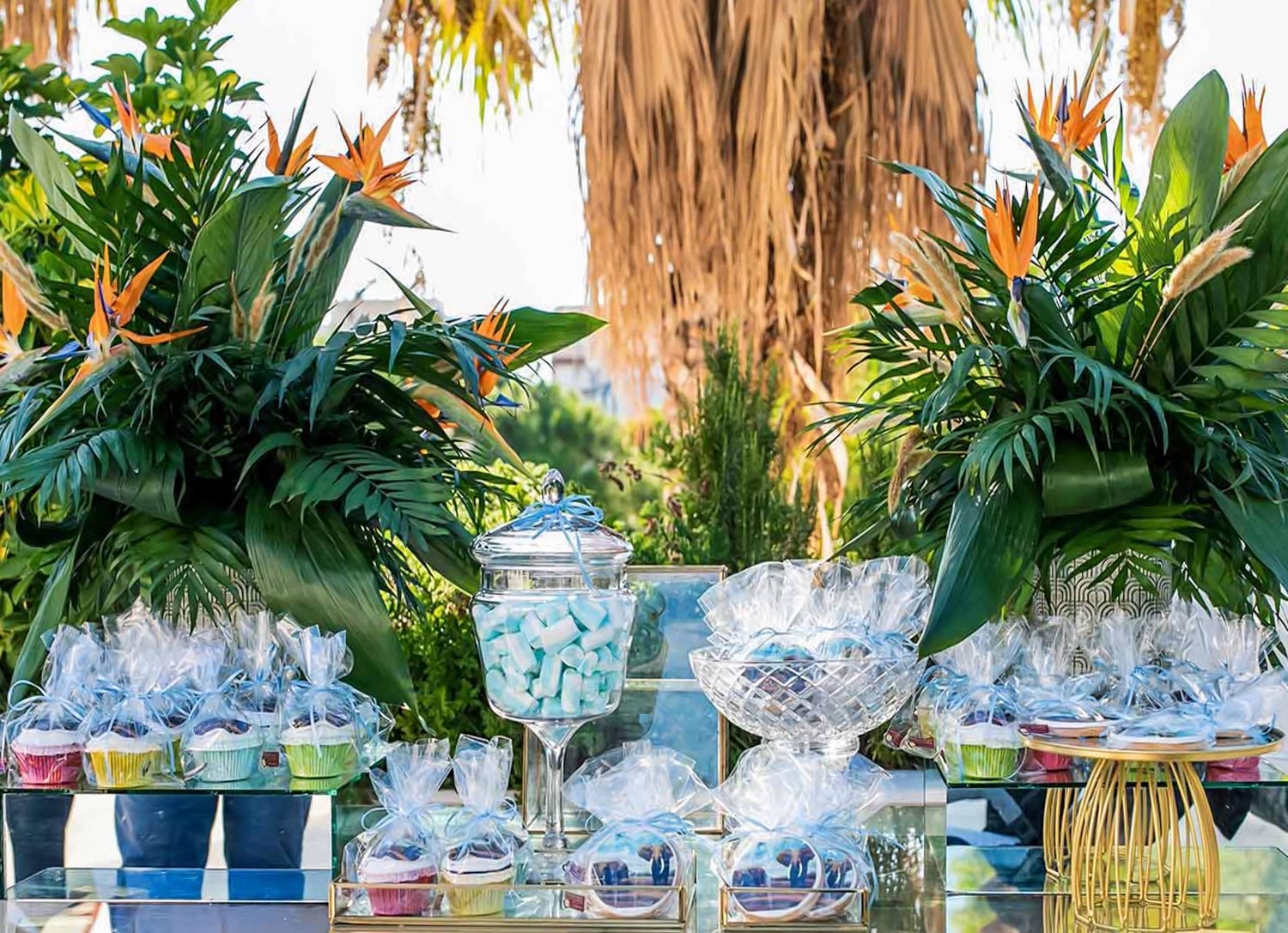 Unique guest book table candy buffet Safari themed Baptism church outdoor decor by Rogdaki Events
