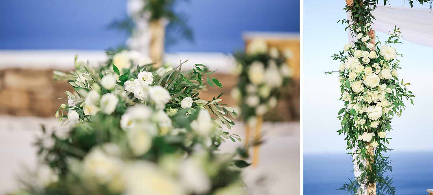 21 mykonos Civil ceremony wedding flowers details by Diamond Events