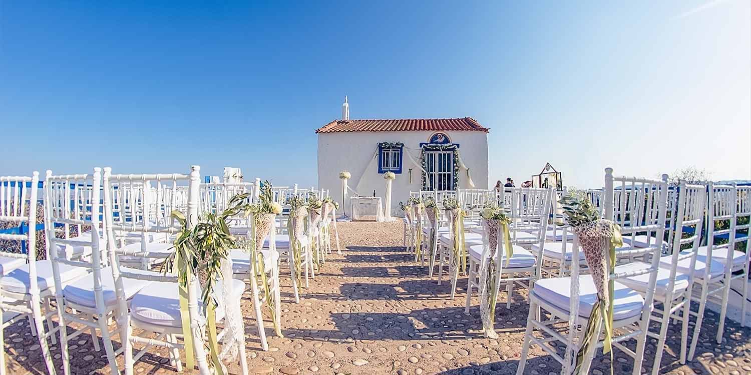 Dreamy Wedding church decoration in Porto Heli Greece by Diamond Events
