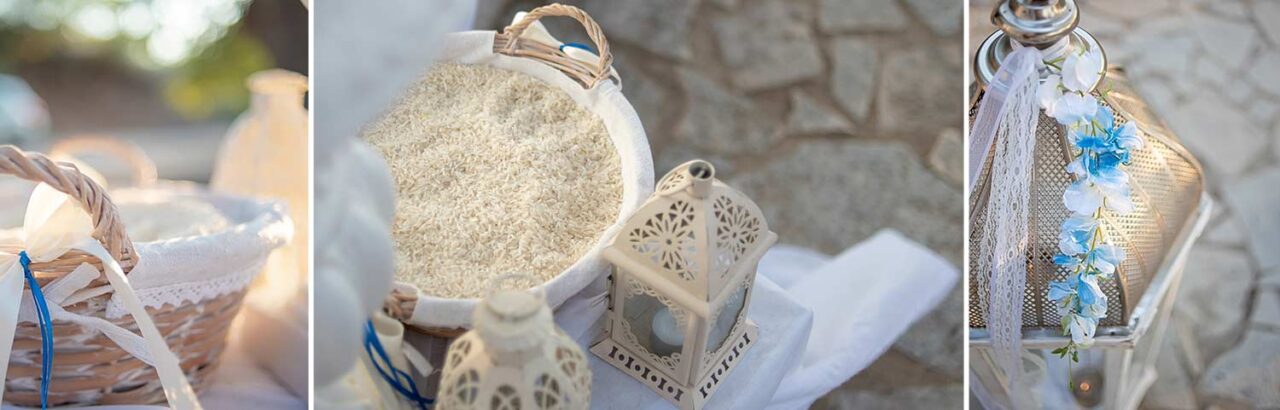 Rice is associated with many wedding customs and what it mainly symbolizes is the rhizome that is the fixing of the marriage on solid foundations 1