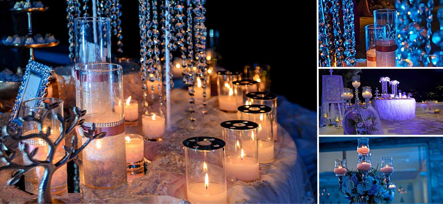 Crystal decoration for A Lebanese Egyptian Wedding in Mykonos by Diamond Events event agency 2