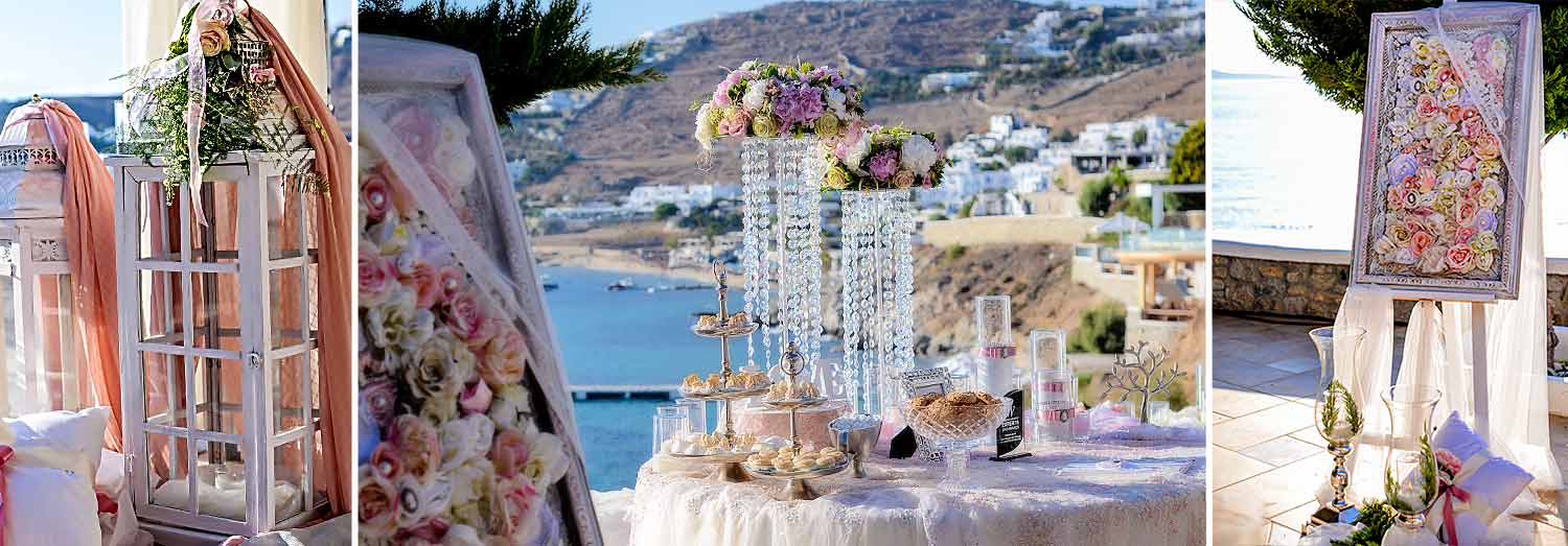 Luxury entrance decorstion for A Lebanese Egyptian Wedding in Mykonos by Diamond Events event agency 2