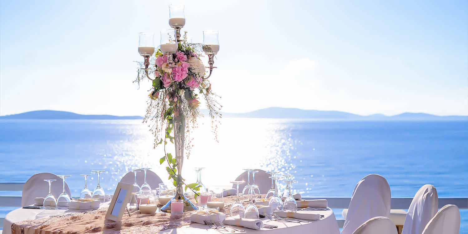 Pastel decoration for A Lebanese Egyptian Wedding in Mykonos by Diamond Events event agency 1