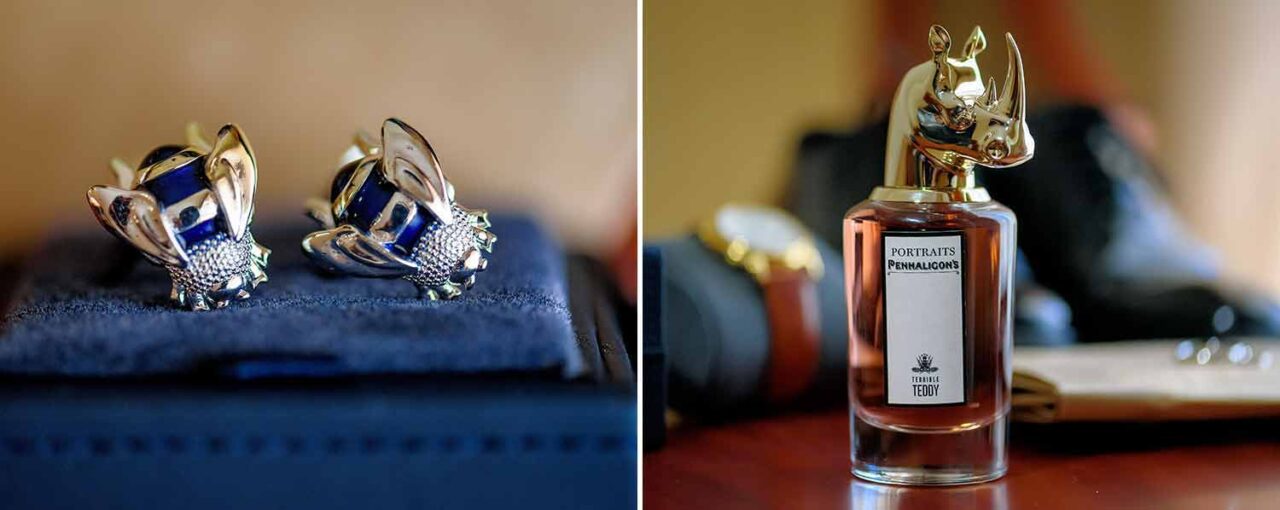 Great Gatsby Wedding cufflinks and perfum 1