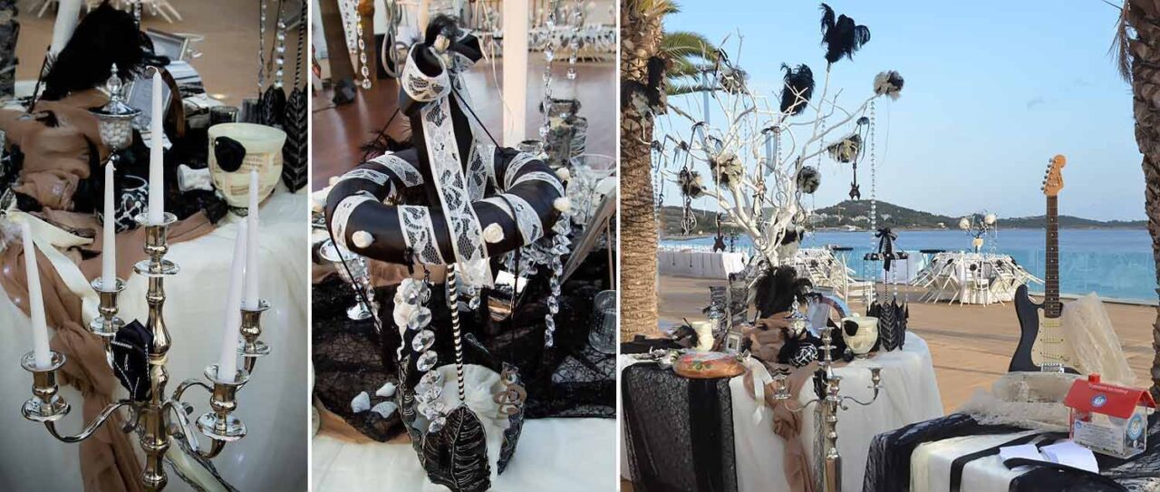Ways to Use Black Details in Your Rock Wedding Decor by Diamond Events