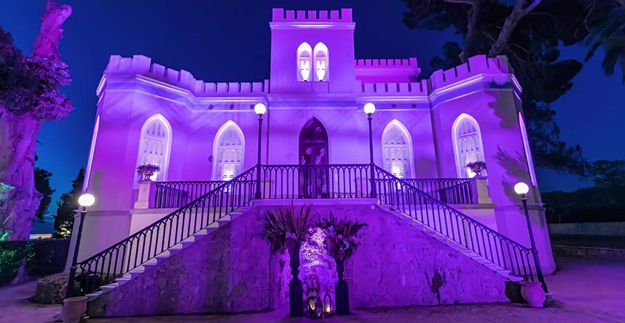 A Majestic castle used as a private venue of the wedding reception of a colorful Buddhist marriage by Rogdaki Events