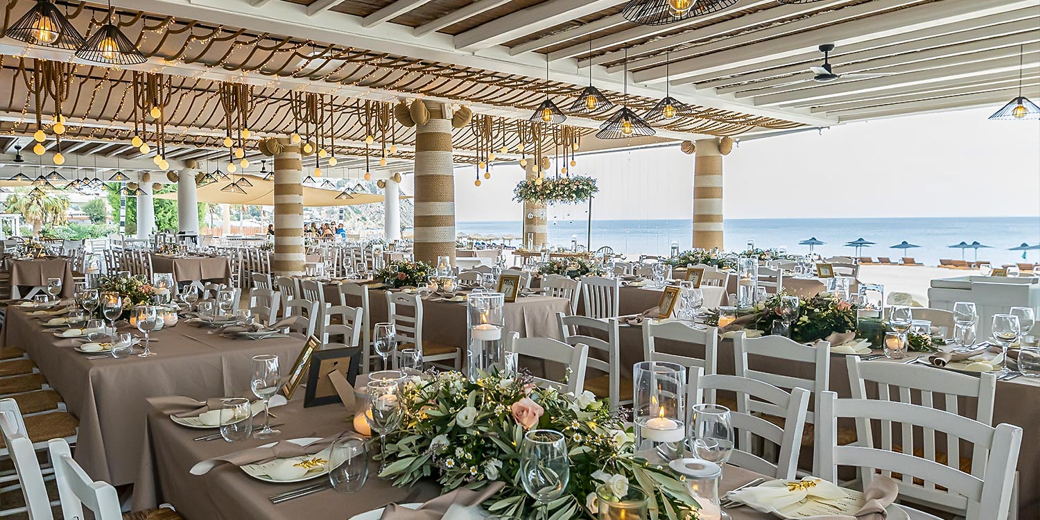 Πολυτελής Γάμος στη Μύκονο 22 Endless tables candlelight and elegance at Mediterranean Romance in Mykonos by Rogdaki Events designed every detail with care