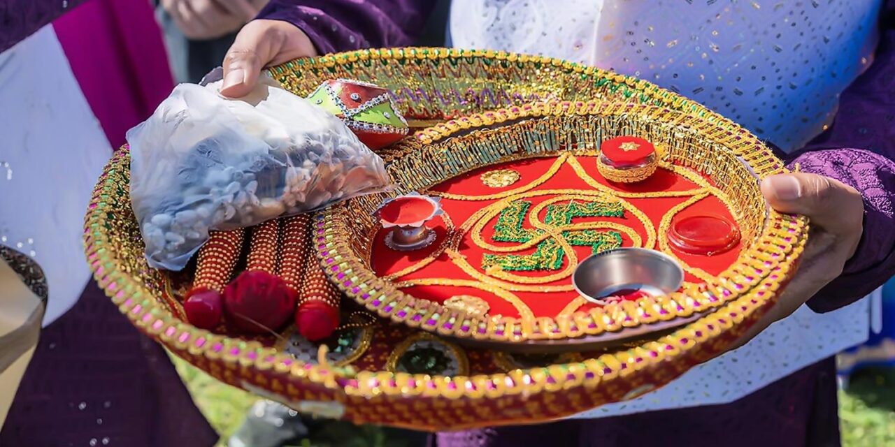 Indian Wedding in a Private Villa, by Rogdaki Events — groom's welcoming ceremony with family blessings, traditional attire, and joyful moments captured in front of the villa