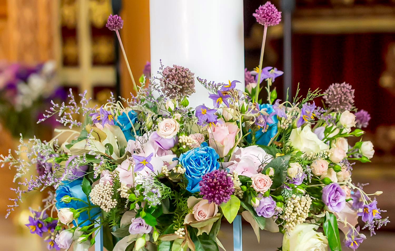 A Signature Wedding & Baptism Production in Blue 10 High aesthetic details on the baptismal candles, curated by Anna Maria Rogdaki in Agrinio.