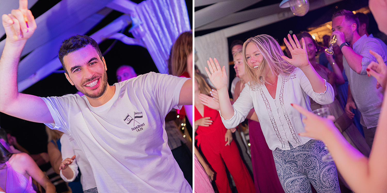 Γάμος σε Ταβέρνα στη Σαντορίνη 34 Rogdaki Events, Εκρηκτική ατμόσφαιρα και χορός στην εξέδρα, σε έναν αξέχαστο γάμο σε ταβέρνα στη Σαντορίνη