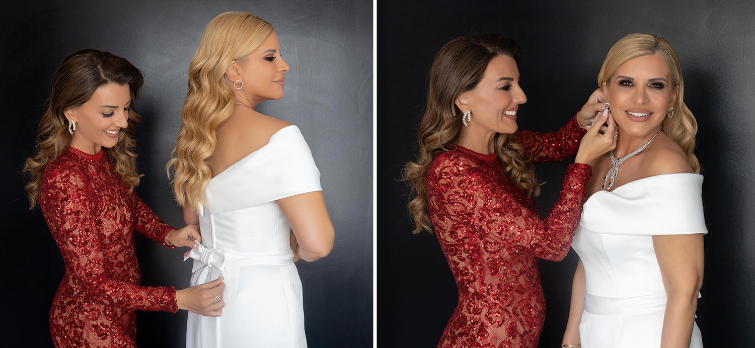 Ένας Γάμος με Υψηλή Αισθητική 3 Μια τρυφερή στιγμή φροντίδας η σύζυγος του Alex Tsitouridis ετοιμάζει τη νύφη με αγάπη και χάρη