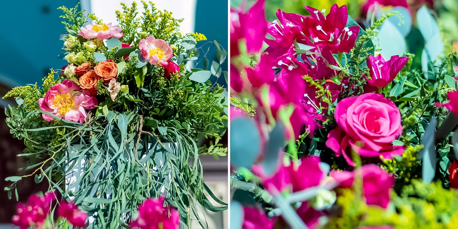 Exotic floral detail by Rogdaki Events for a Costa Rica themed wedding
