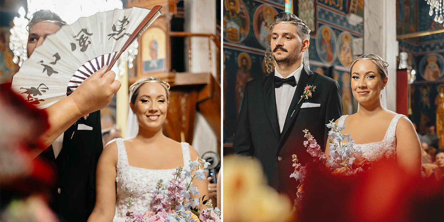 Sacred ceremony moments and joyful smiles during this Rogdaki Events Authentic Village Square Wedding.