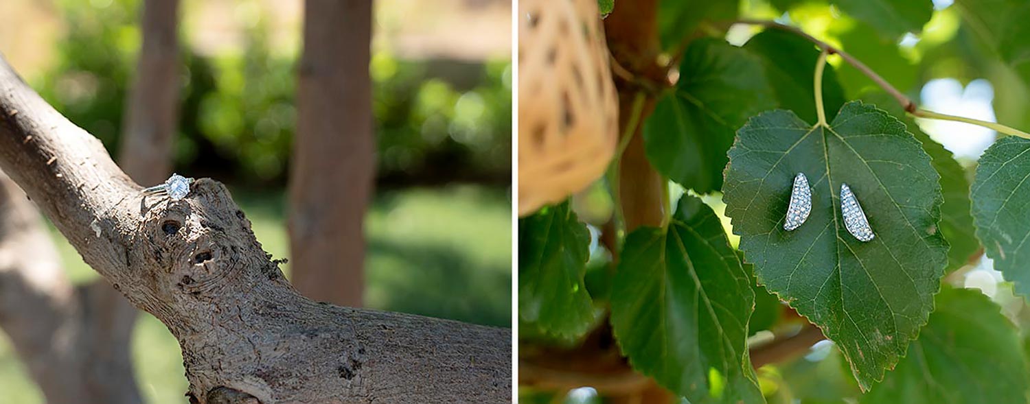 Minimal destination wedding στο Κτήμα 48 3 Λεπτομέρειες από minimal wedding destination στο Ktima 48 από τη Rogdaki Events, με κοσμήματα εναρμονισμένα στο φυσικό περιβάλλον.