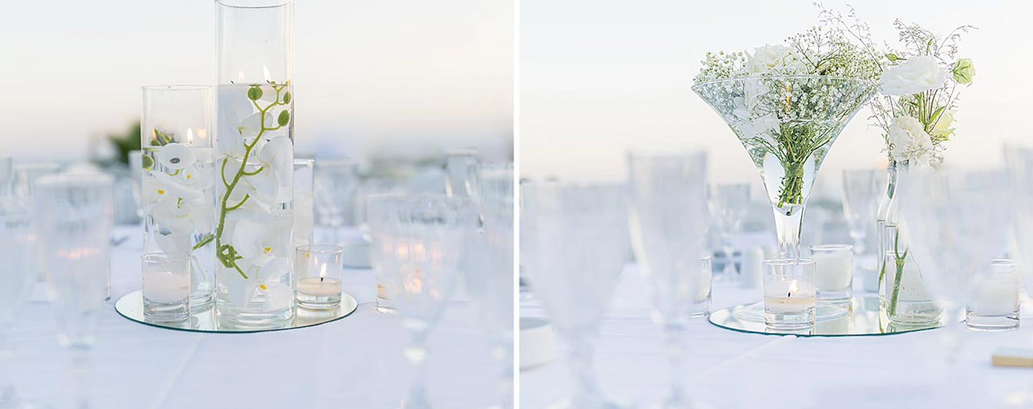 Minimal destination wedding στο Κτήμα 48 21 Λεπτομέρειες επιτραπέζιου στολισμού με Μίνιμαλ στολισμό από τη Rogdaki Events στο Κτήμα 48 με κεριά και άνθη
