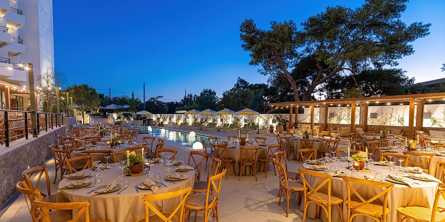 Corporate Design Excellence at Ace Hotel Athens 23 High quality linen napkins and curated tableware for an executive dinner designed by Rogdaki Events Design.