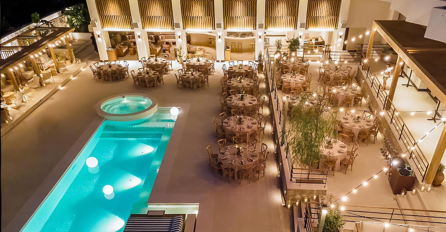 Event Styling στο Ace Hotel Athens 19 Lighting design και διακόσμηση πισίνας για εταιρικό event από τη Rogdaki Events Design στο Ace Hotel Athens