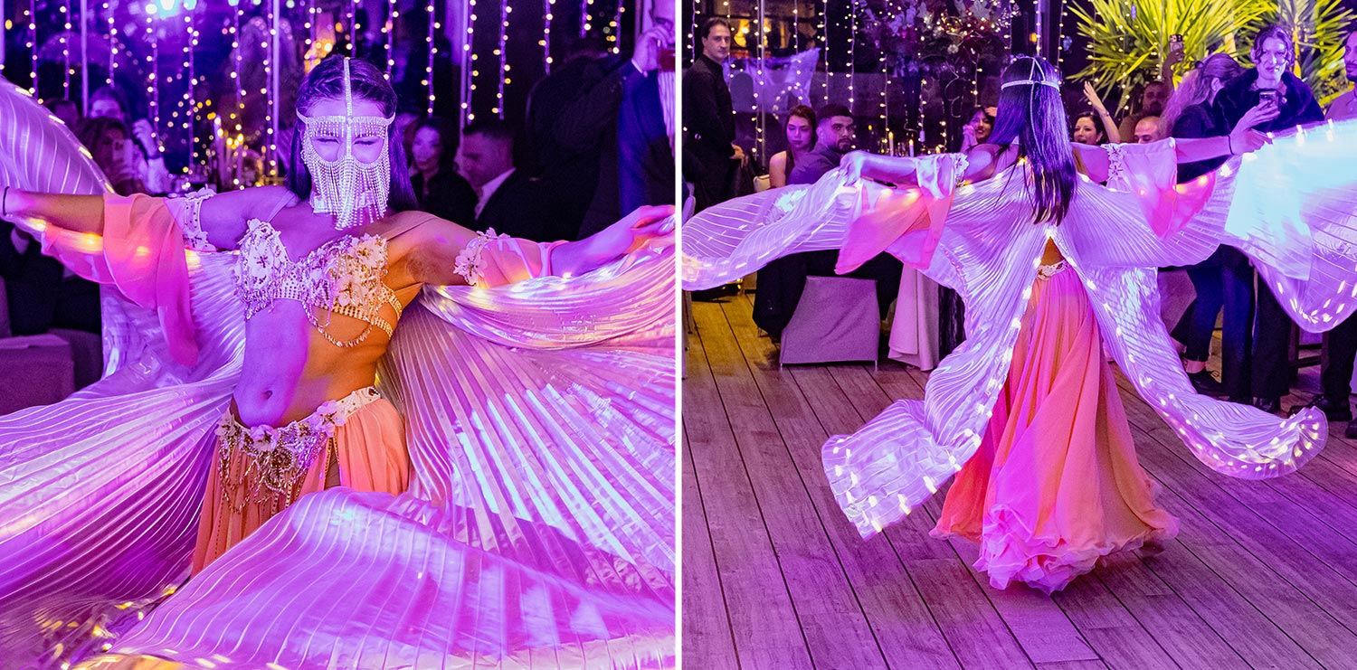 Moorings – Εταιρικό Χριστουγεννιάτικο Event /Astir Marina 24 Rogdaki Events Moorings LED dance show belly dancer interactive performance astir marina