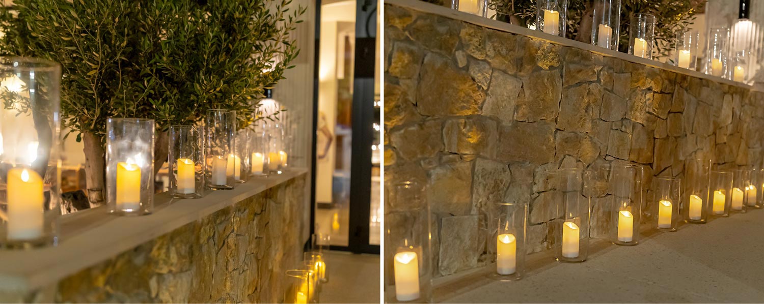 Exterior view and architectural lighting at the entrance of Ace Hotel Athens for a business gathering by Rogdaki Events Design.