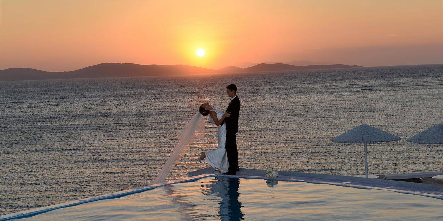 Mykonos | Japanese-Romanian Destination Wedding 26 A breathtaking sunset photoshoot from a Japanese Romanian wedding at Saint John in Mykonos, by Rogdaki Events